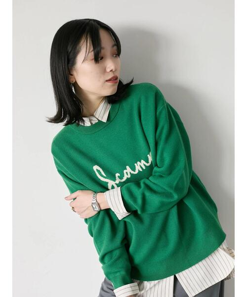 セール】【Hug knit】ロゴプルオーバー（ニット/セーター）｜Samansa