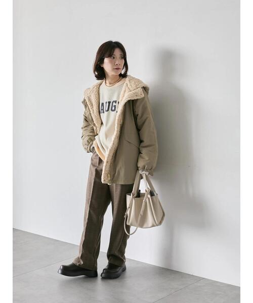 Samansa Mos2 blue（サマンサモスモスブルー）の「【Hug knit】ロゴプルオーバー（ニット/セーター・レディース・グリーン/キナリ/ネイビー/レッド/トップグレー・F）」の19枚目の写真