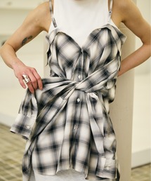 AIC.（エーアイシー）の「2WAYアレンジシアーチェックオーバーシャツ（シャツ/ブラウス）」