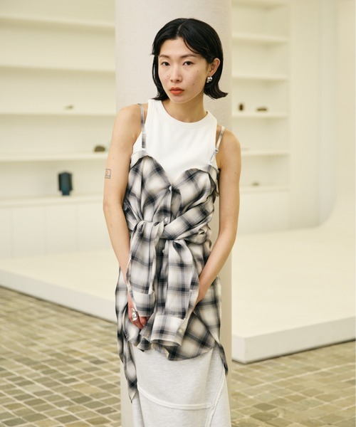 AIC.(エーアイシー)の「2WAYアレンジシアーチェックオーバーシャツ(シャツ/ブラウス・レディース・その他1・FREE)」の12枚目の写真