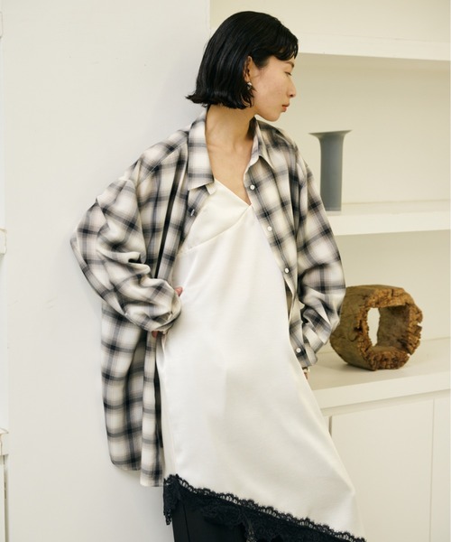 AIC.(エーアイシー)の「2WAYアレンジシアーチェックオーバーシャツ(シャツ/ブラウス・レディース・その他1・FREE)」の4枚目の写真