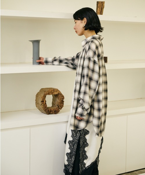 AIC.(エーアイシー)の「2WAYアレンジシアーチェックオーバーシャツ(シャツ/ブラウス・レディース・その他1・FREE)」の6枚目の写真