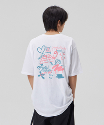 [グラフィティ]コットンルーズフィット半袖Tシャツ_ホワイト