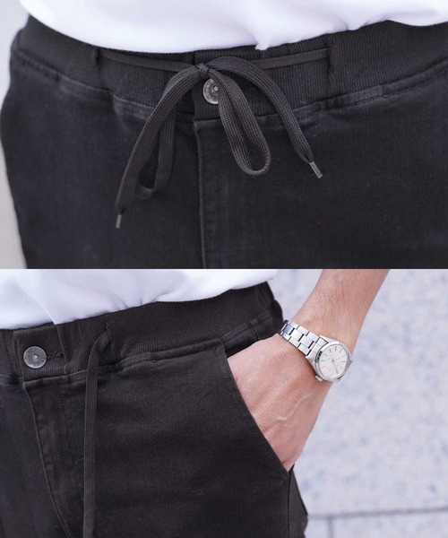 jiggys shop(ジギーズショップ)の「ストレッチ タイトフィット カラーデニム イージー ジョガーパンツ(その他パンツ・メンズ・ベージュ/ブラック/グレー系その他/ホワイト/カーキ/ネイビー・SMALL/MEDIUM/X-LARGE/LARGE)」の15枚目の写真