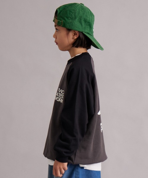 PAIRMANON STREET（ペアマノンストリート）の「裏毛 ラグラン ロゴプリント スウェット トレーナー【PAIRMANON STREET】（スウェット・キッズ・グレー/チャコールグレー/アイボリー/ブラック/グレー系その他・150/130/100/140/120/110/90/160）」の10枚目の写真