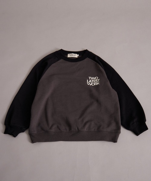 PAIRMANON STREET（ペアマノンストリート）の「裏毛 ラグラン ロゴプリント スウェット トレーナー【PAIRMANON STREET】（スウェット・キッズ・グレー/チャコールグレー/アイボリー/ブラック/グレー系その他・150/130/100/140/120/110/90/160）」の13枚目の写真