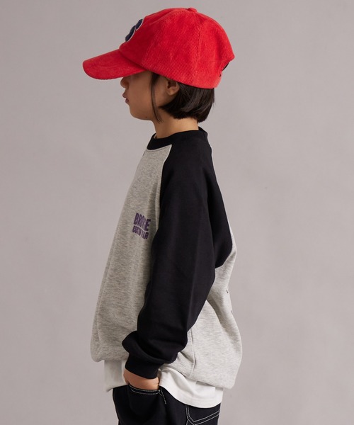 PAIRMANON STREET（ペアマノンストリート）の「裏毛 ラグラン ロゴプリント スウェット トレーナー【PAIRMANON STREET】（スウェット・キッズ・グレー/チャコールグレー/アイボリー/ブラック/グレー系その他・150/130/100/140/120/110/90/160）」の15枚目の写真