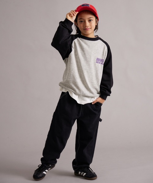 PAIRMANON STREET（ペアマノンストリート）の「裏毛 ラグラン ロゴプリント スウェット トレーナー【PAIRMANON STREET】（スウェット・キッズ・グレー/チャコールグレー/アイボリー/ブラック/グレー系その他・150/130/100/140/120/110/90/160）」の17枚目の写真