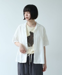 bulle de savon | patchwork ジャカード 開襟シャツ(シャツ/ブラウス)