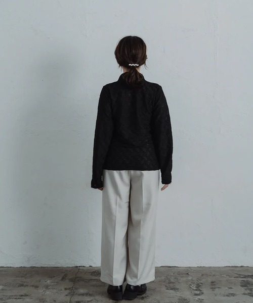 merrylatte（メリーラテ）の「high waist tuck pants（その他パンツ・レディース・アイボリー・FREE）」の3枚目の写真