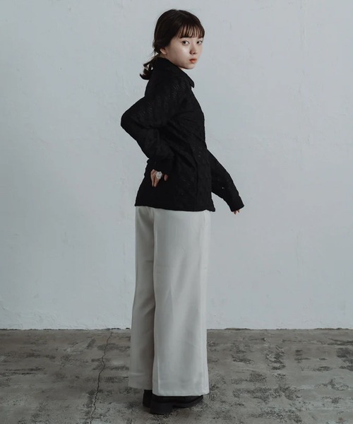 merrylatte（メリーラテ）の「high waist tuck pants（その他パンツ・レディース・アイボリー・FREE）」の6枚目の写真