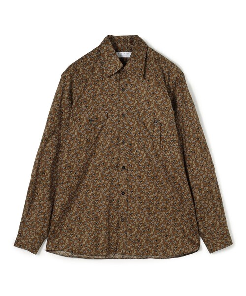 セール】コットンツイル ペイズリープリント ダブルポケットレギュラー