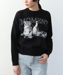 ストレッチＣＡＴジャガードニットプルオーバー