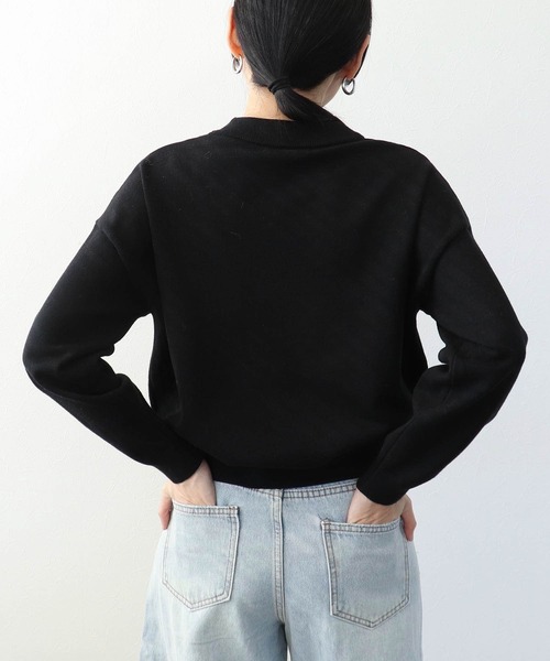 Three Four Time（ｽﾘｰﾌｫｰﾀｲﾑ）の「ストレッチＣＡＴジャガードニットプルオーバー（ニット/セーター・レディース・ブルー/ブラック/レッド・FREE）」の7枚目の写真