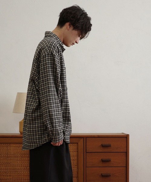 NOAHL(ノアル)の「【NOAHL】チェックシャツ(シャツ/ブラウス・メンズ・ベージュ系/ブラック系・FREE)」の17枚目の写真