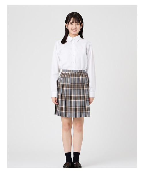 EASTBOY(イーストボーイ)の「シャツ さくら女神 長袖 ブラウス ブロード 女子 通学 制服 学生服 中学生 高校生 スクール (シャツ/ブラウス・キッズ・ホワイト・13号/11号/9号/7号)」の7枚目の写真
