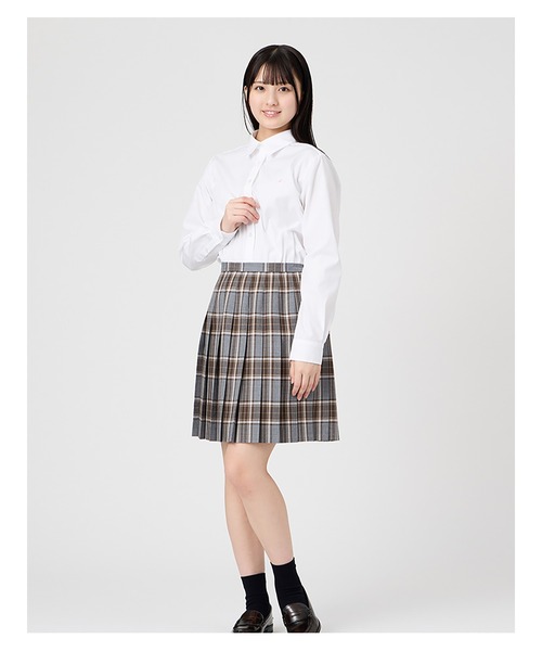 EASTBOY(イーストボーイ)の「シャツ さくら女神 長袖 ブラウス ブロード 女子 通学 制服 学生服 中学生 高校生 スクール (シャツ/ブラウス・キッズ・ホワイト・13号/11号/9号/7号)」の9枚目の写真
