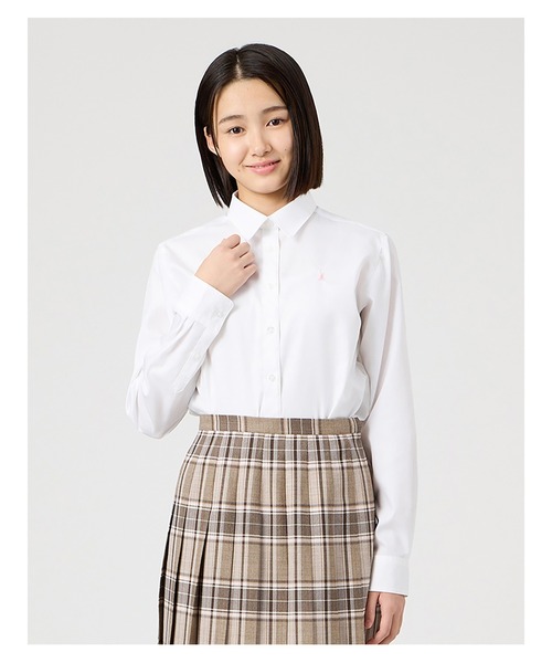 EASTBOY(イーストボーイ)の「シャツ さくら女神 長袖 ブラウス ブロード 女子 通学 制服 学生服 中学生 高校生 スクール (シャツ/ブラウス・キッズ・ホワイト・13号/11号/9号/7号)」の11枚目の写真