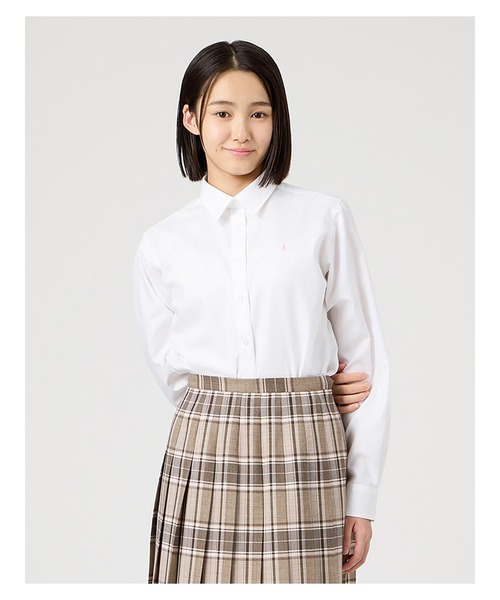 EASTBOY(イーストボーイ)の「シャツ さくら女神 長袖 ブラウス ブロード 女子 通学 制服 学生服 中学生 高校生 スクール (シャツ/ブラウス・キッズ・ホワイト・13号/11号/9号/7号)」の12枚目の写真