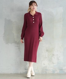 ASTORIA ODIER | ケーブル切替ポロニットワンピース(ワンピース)