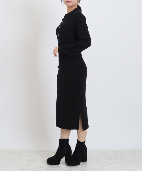 ASTORIA ODIER(アストリアオディール)の「ケーブル切替ポロニットワンピース(ワンピース・レディース・ブラック/ワイン/グレイッシュブルー/ホワイト・MEDIUM/LARGE)」の21枚目の写真