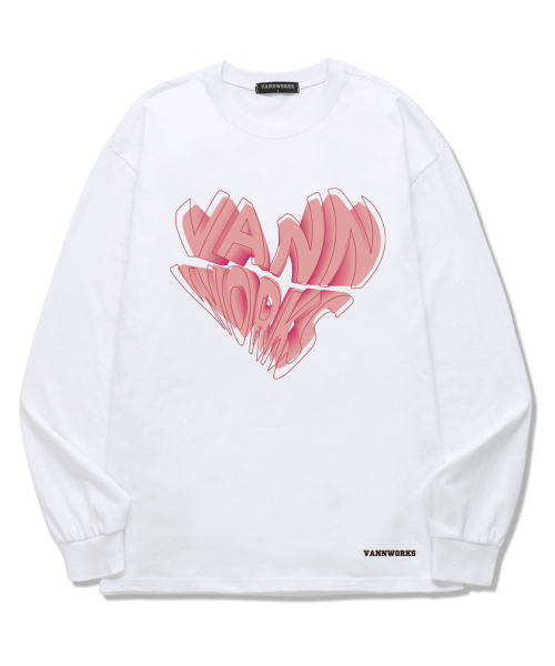 VANNWORKS(バンワークス)の「ハートオブマイン ロングスリーブ (VLS0060) ホワイト(Tシャツ/カットソー・レディース・その他・SMALL/MEDIUM/LARGE/XX-LARGE/X-LARGE)」の1枚目の写真