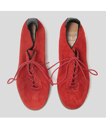 WETHEROAD（ウィーザロード）の「WTRD3122 Arthur Suede Washing German Army Sneakers Red（スニーカー）」