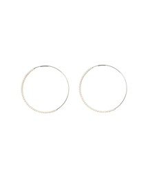 ガラスパール フープ ピアス