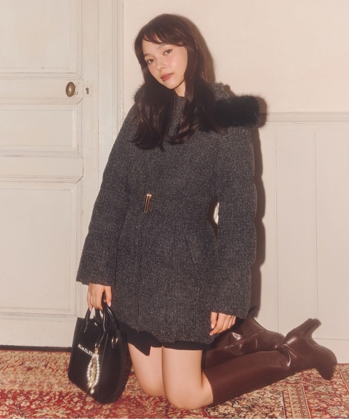 JILL by JILL STUART（ジルバイジルスチュアート）の「◇チャーム付きミニトートバッグ（ショルダーバッグ・レディース・ピンク/ブラック・FREE）」の6枚目の写真