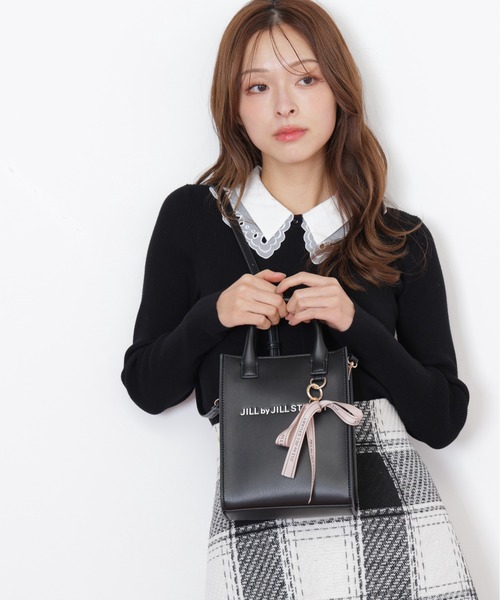 JILL by JILL STUART（ジルバイジルスチュアート）の「◇チャーム付きミニトートバッグ（ショルダーバッグ・レディース・ピンク/ブラック・FREE）」の21枚目の写真