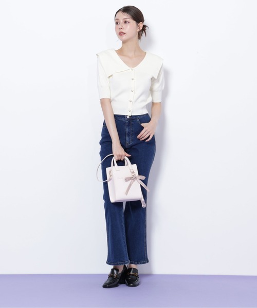 JILL by JILL STUART（ジルバイジルスチュアート）の「◇チャーム付きミニトートバッグ（ショルダーバッグ・レディース・ピンク/ブラック・FREE）」の16枚目の写真