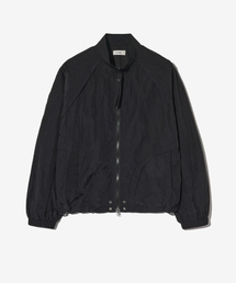 ECORR（エコル）の「パイプトリミングクリンクルジャケット_ブラック（ナイロンジャケット）」