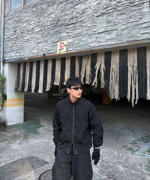 ECORR(エコル)の「パイプトリミングクリンクルジャケット_ブラック(ナイロンジャケット・メンズ・その他・1(M)/2(L)/3(XL))」の8枚目の写真