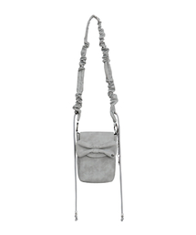 Bow Shoulder Bag (Suede Black)（ショルダーバッグ）｜SIWEOL107