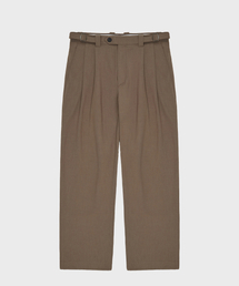 TLEYOUNG（トゥリョン）の「Classic Wool Blend Two-tuck Trousers_BROWN（スラックス）」