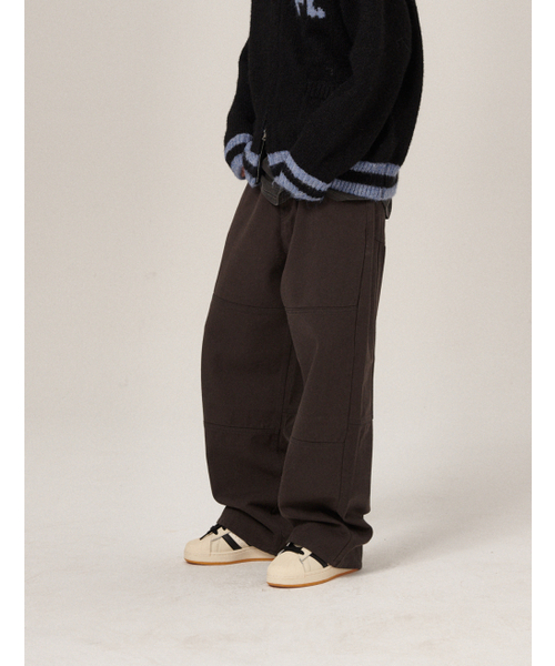 FLATWAVE IN SEOUL（フラットウェーブインソウル）の「Vee Wide Cotton Pants Charcoal（その他パンツ・メンズ・その他・SMALL/MEDIUM/LARGE/X-LARGE）」の2枚目の写真