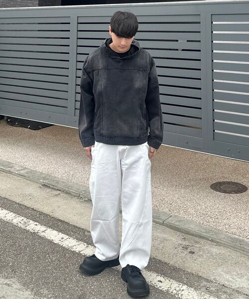 DWSE(ディーダブリューエスイー)の「カーブドポケットデニムワイドパンツ(ホワイト)(デニムパンツ・メンズ・その他・SMALL/MEDIUM/LARGE/X-LARGE/X-SMALL)」の6枚目の写真