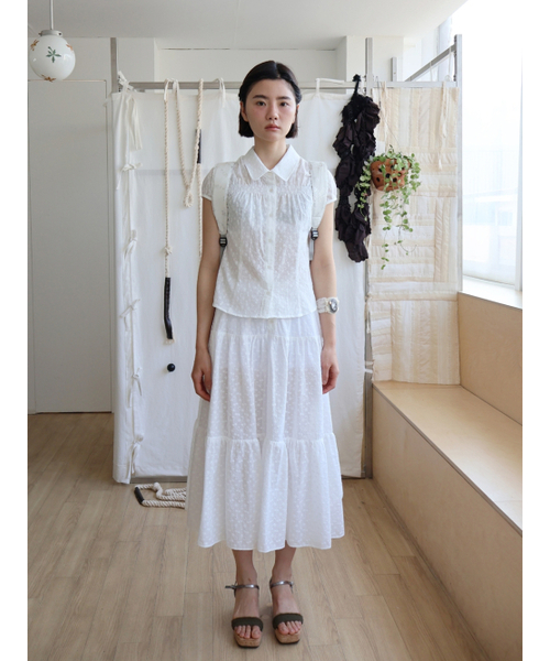 Momo Long SkirtPure White