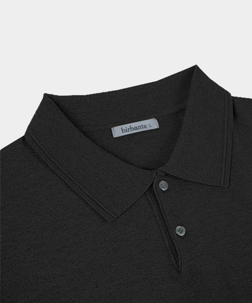 BIRBANTE(ビルバンテ)の「ソフトウォッシャブルラインカラーニット - ブラック(ニット/セーター・メンズ・ブラック・SMALL/MEDIUM/LARGE/X-LARGE)」の3枚目の写真