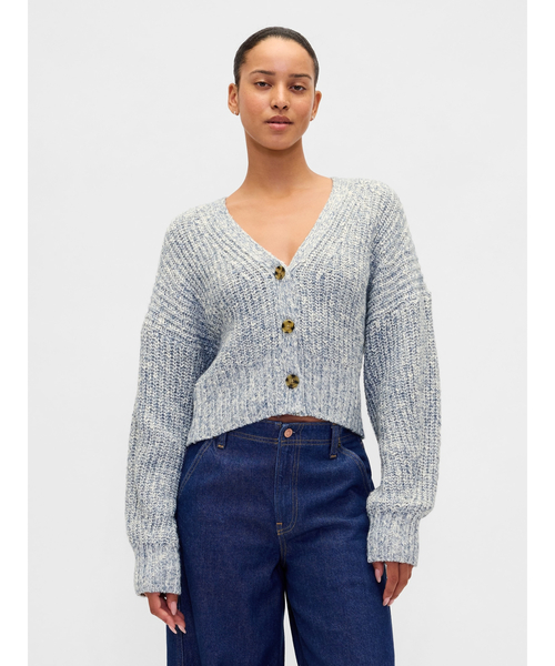 GAP(ギャップ)の「コットンブレンド クロップド ニットカーディガン(カーディガン/ボレロ・レディース・ブラウン/ブルー・XS/S/M/L/XXS/XL)」の1枚目の写真