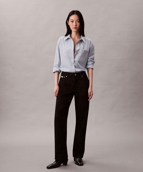 Calvin Klein(カルバン・クライン)の「シャツ - ポプリンリラックスシャツ(シャツ/ブラウス・レディース・ブルー・S/M/XS)」の5枚目の写真