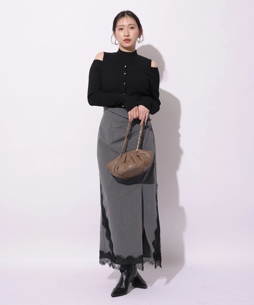 Mystrada（マイストラーダ）の「レースアシメウエストスカート（スカート・レディース・グレー・38/36/34）」の5枚目の写真