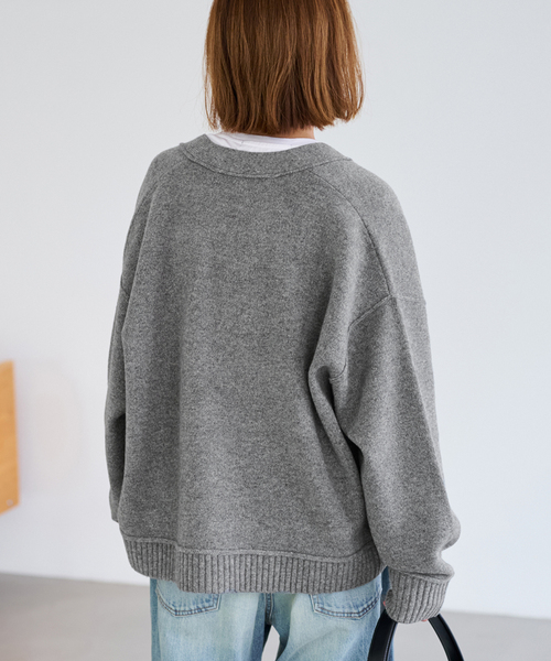 FRAMeWORK（フレームワーク）の「≪WEB限定 / 追加≫AQUA Vネックカーディガン 2（カーディガン/ボレロ・レディース・グレー/ブラウン系その他・FREE）」の10枚目の写真