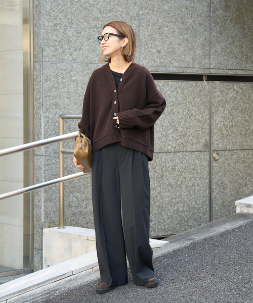 FRAMeWORK（フレームワーク）の「≪WEB限定 / 追加≫AQUA Vネックカーディガン 2（カーディガン/ボレロ・レディース・グレー/ブラウン系その他・FREE）」の11枚目の写真