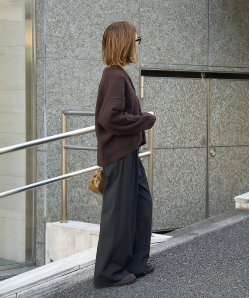 FRAMeWORK（フレームワーク）の「≪WEB限定 / 追加≫AQUA Vネックカーディガン 2（カーディガン/ボレロ・レディース・グレー/ブラウン系その他・FREE）」の12枚目の写真