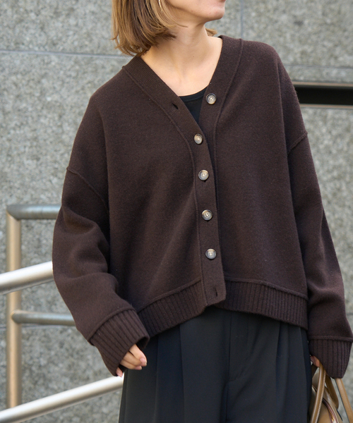 FRAMeWORK（フレームワーク）の「≪WEB限定 / 追加≫AQUA Vネックカーディガン 2（カーディガン/ボレロ・レディース・グレー/ブラウン系その他・FREE）」の15枚目の写真