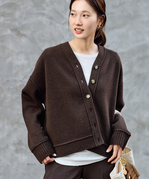 FRAMeWORK（フレームワーク）の「≪WEB限定 / 追加≫AQUA Vネックカーディガン 2（カーディガン/ボレロ・レディース・グレー/ブラウン系その他・FREE）」の22枚目の写真