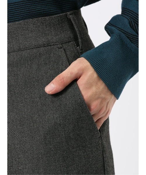 TAKA-Q（タカキュー）の「パンツ メンズ ストレッチ トラウザー セットアップ可能 ツイル フランネル（チノパンツ・メンズ・ライトグレー/ブラック・MEDIUM/LARGE/X-LARGE/S/3L）」の7枚目の写真