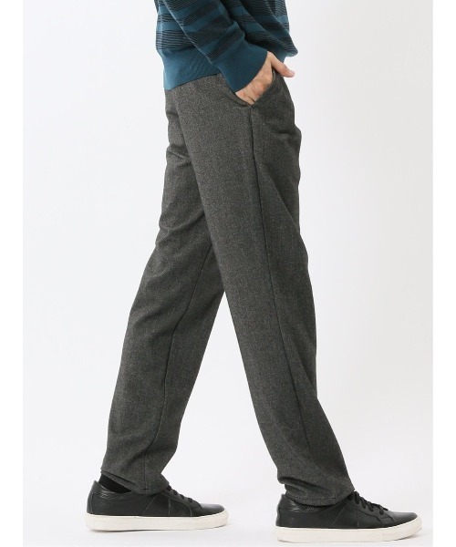 TAKA-Q（タカキュー）の「パンツ メンズ ストレッチ トラウザー セットアップ可能 ツイル フランネル（チノパンツ・メンズ・ライトグレー/ブラック・MEDIUM/LARGE/X-LARGE/S/3L）」の11枚目の写真