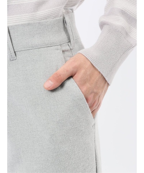 TAKA-Q（タカキュー）の「パンツ メンズ ストレッチ トラウザー セットアップ可能 ツイル フランネル（チノパンツ・メンズ・ライトグレー/ブラック・MEDIUM/LARGE/X-LARGE/S/3L）」の17枚目の写真